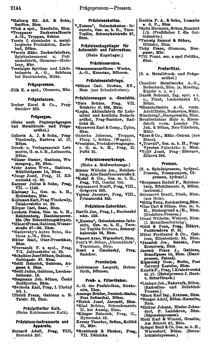Compass. Kommerzieller Teil 1926: Tschechoslowakei. - Page 2234