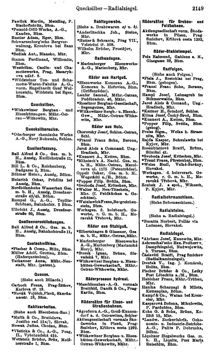 Compass. Kommerzieller Teil 1926: Tschechoslowakei. - Page 2239
