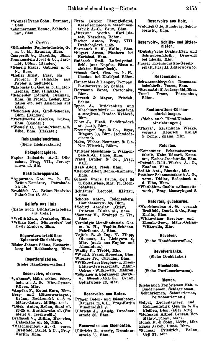 Compass. Kommerzieller Teil 1926: Tschechoslowakei. - Seite 2245
