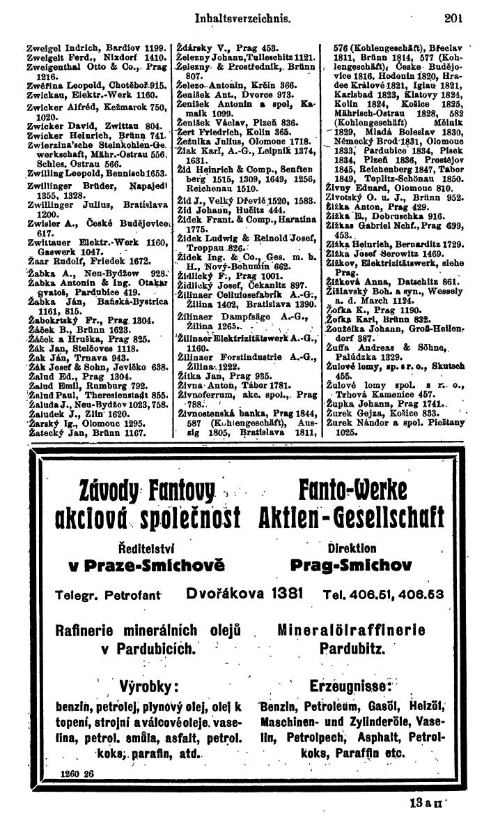 Compass. Kommerzieller Teil 1926: Tschechoslowakei. - Seite 225