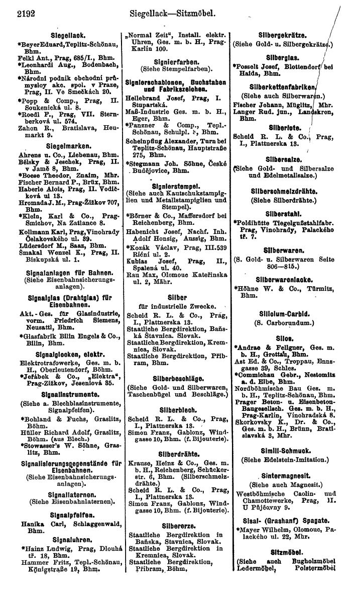 Compass. Kommerzieller Teil 1926: Tschechoslowakei. - Page 2284