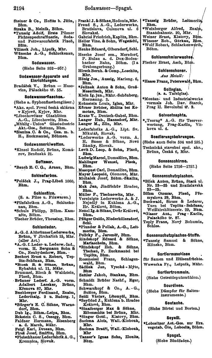 Compass. Kommerzieller Teil 1926: Tschechoslowakei. - Page 2286