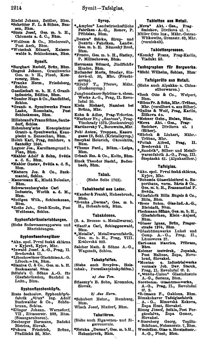 Compass. Kommerzieller Teil 1926: Tschechoslowakei. - Page 2306