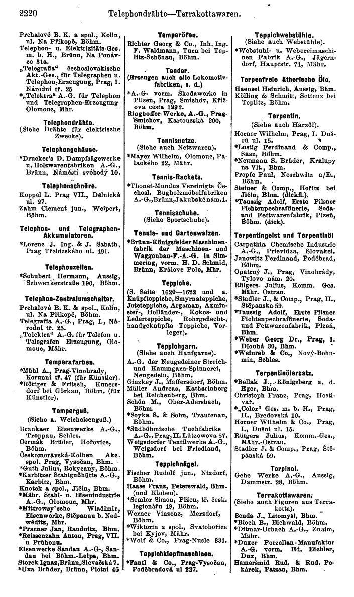 Compass. Kommerzieller Teil 1926: Tschechoslowakei. - Page 2312