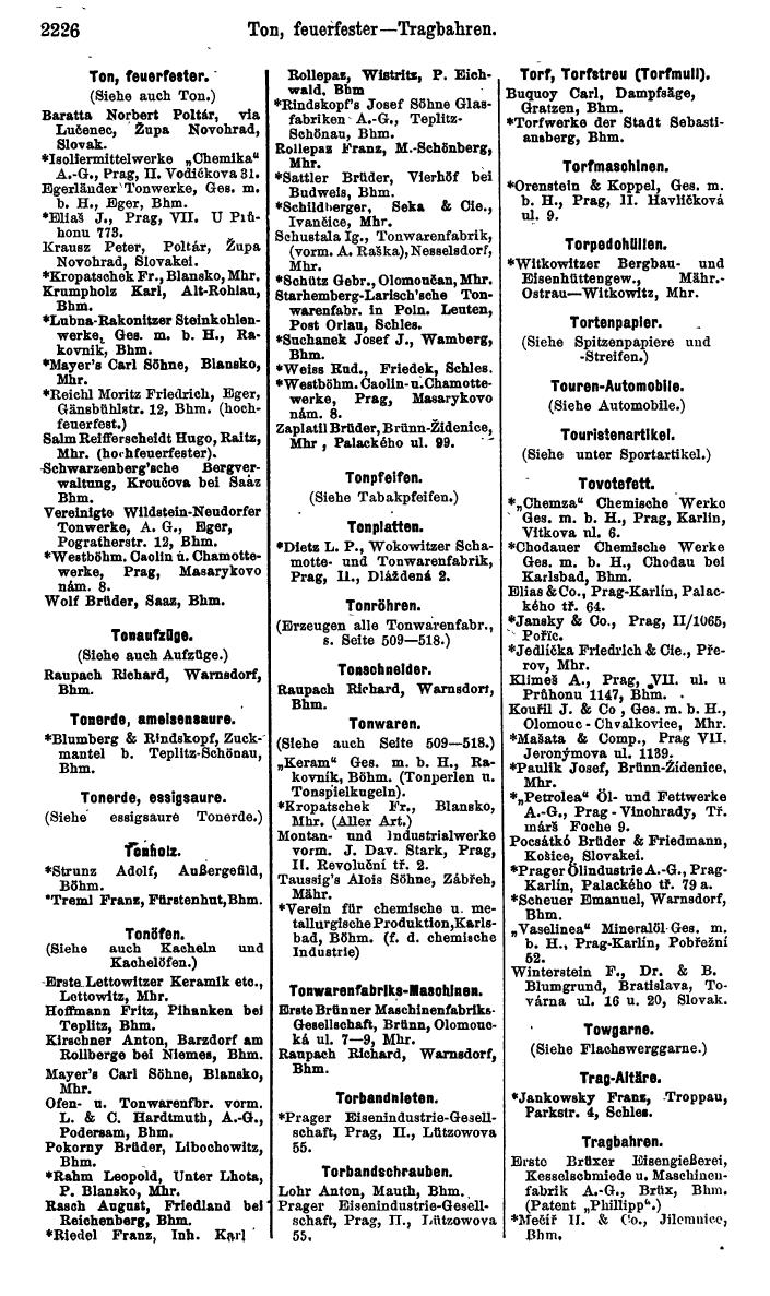 Compass. Kommerzieller Teil 1926: Tschechoslowakei. - Page 2318