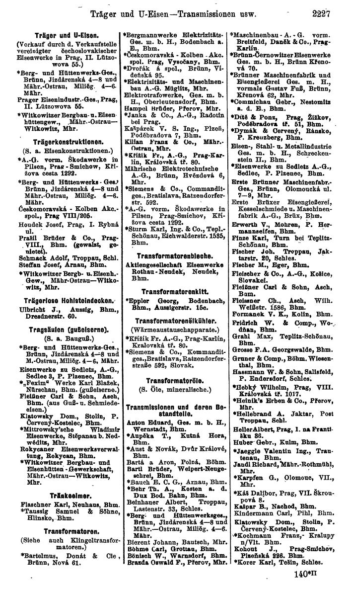 Compass. Kommerzieller Teil 1926: Tschechoslowakei. - Page 2319