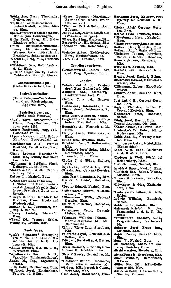 Compass. Kommerzieller Teil 1926: Tschechoslowakei. - Page 2355