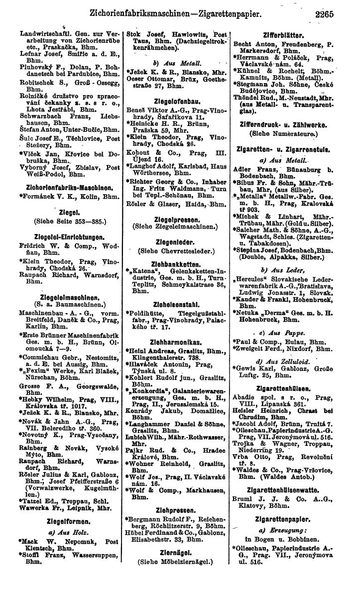 Compass. Kommerzieller Teil 1926: Tschechoslowakei. - Page 2357