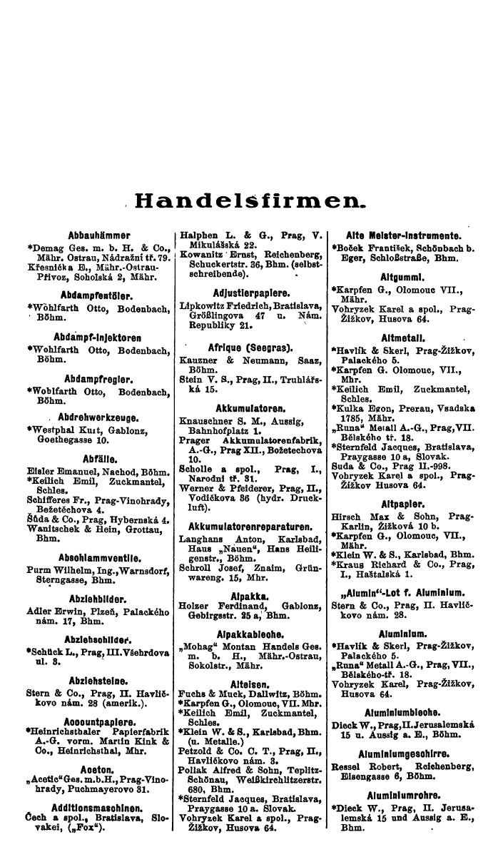Compass. Kommerzieller Teil 1926: Tschechoslowakei. - Page 2366
