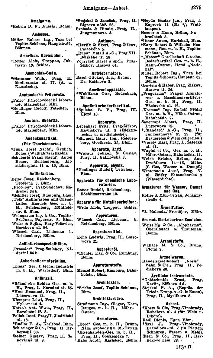 Compass. Kommerzieller Teil 1926: Tschechoslowakei. - Page 2367