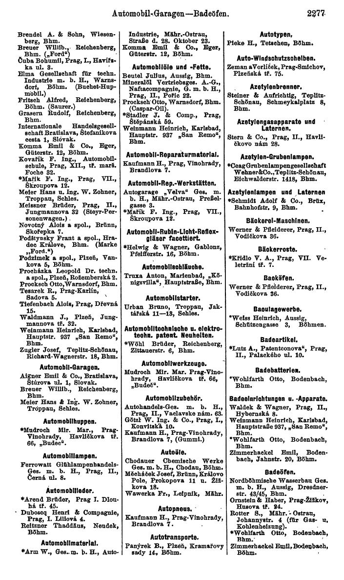 Compass. Kommerzieller Teil 1926: Tschechoslowakei. - Page 2369