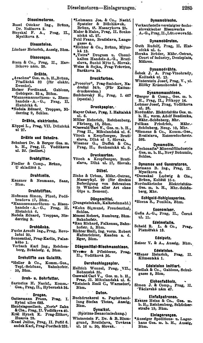 Compass. Kommerzieller Teil 1926: Tschechoslowakei. - Page 2377