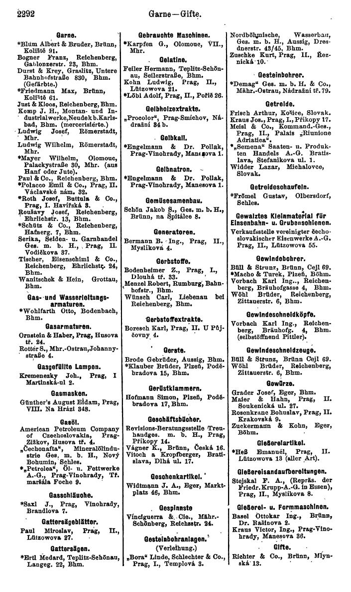 Compass. Kommerzieller Teil 1926: Tschechoslowakei. - Page 2384