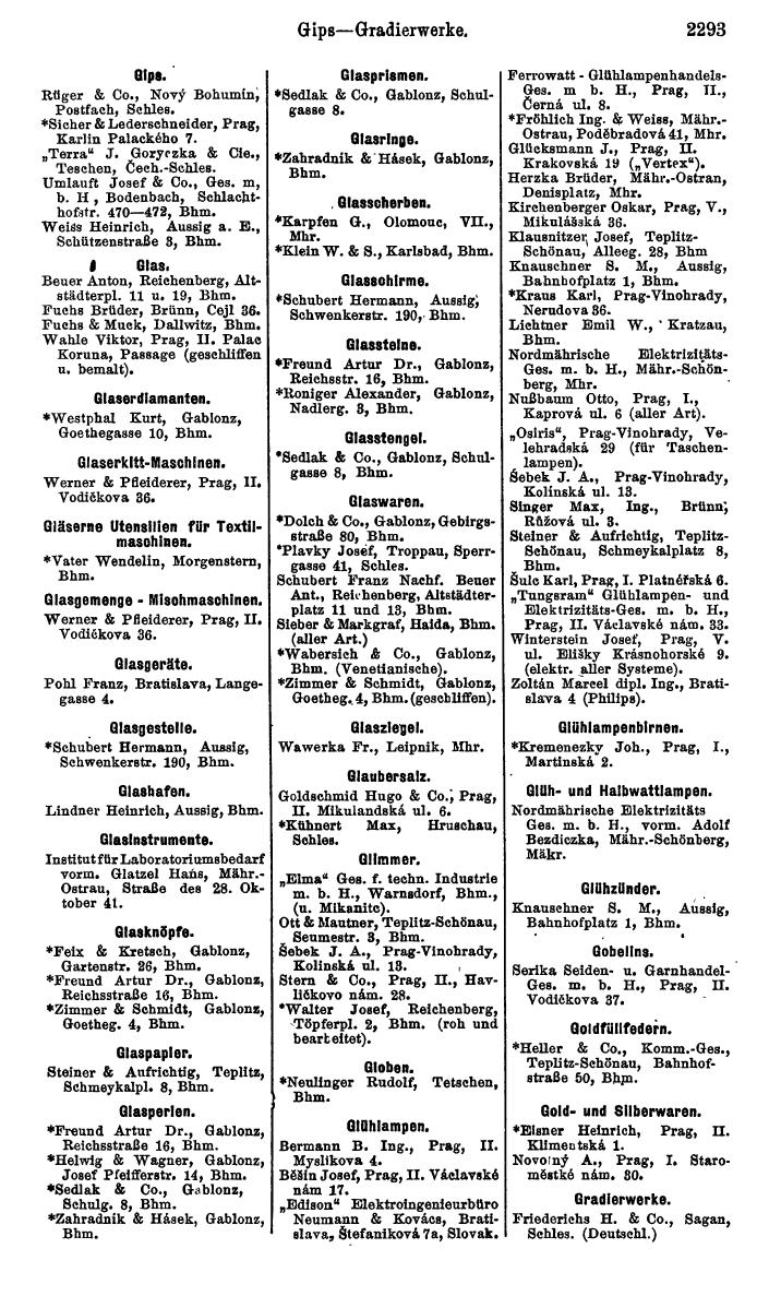 Compass. Kommerzieller Teil 1926: Tschechoslowakei. - Page 2385