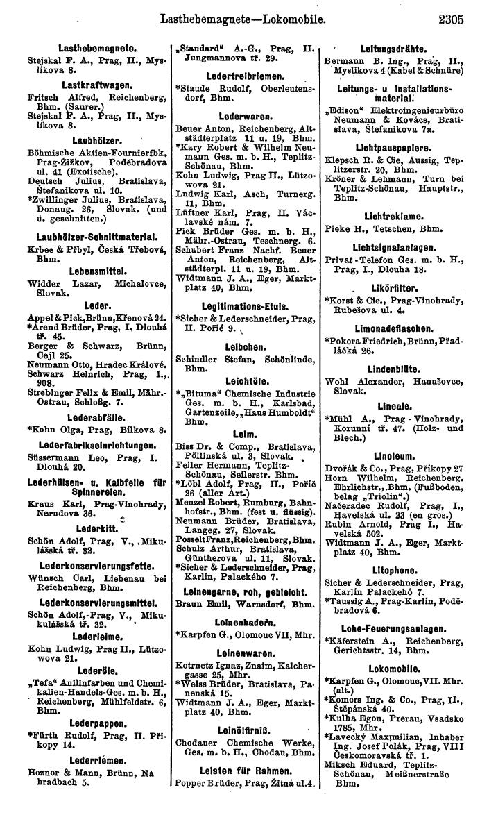 Compass. Kommerzieller Teil 1926: Tschechoslowakei. - Page 2397