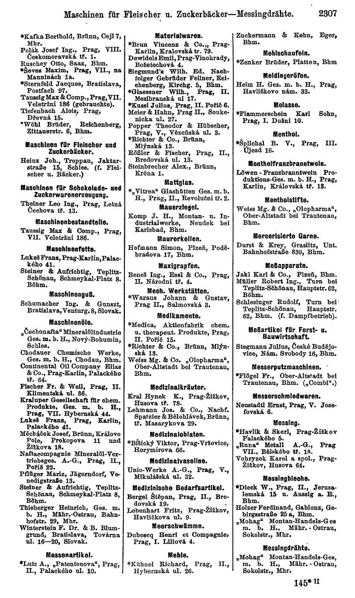 Compass. Kommerzieller Teil 1926: Tschechoslowakei. - Page 2399