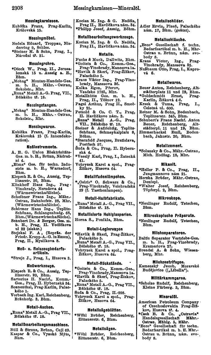 Compass. Kommerzieller Teil 1926: Tschechoslowakei. - Page 2400
