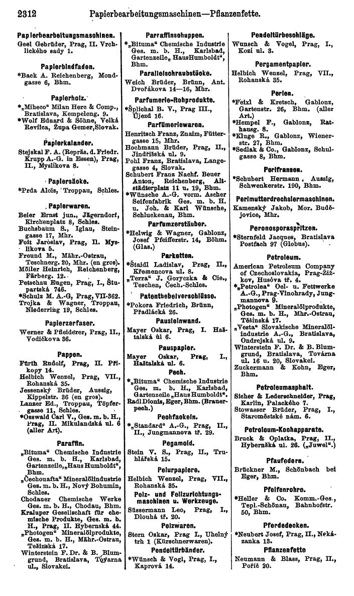 Compass. Kommerzieller Teil 1926: Tschechoslowakei. - Page 2404