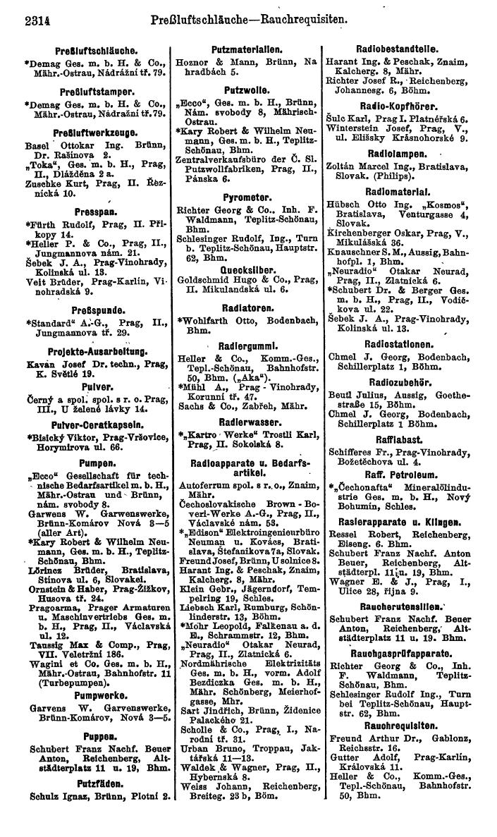Compass. Kommerzieller Teil 1926: Tschechoslowakei. - Page 2406