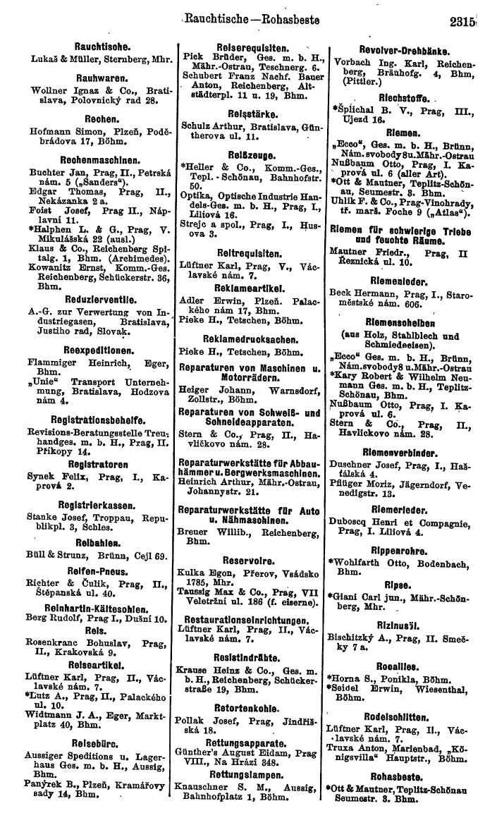 Compass. Kommerzieller Teil 1926: Tschechoslowakei. - Page 2407