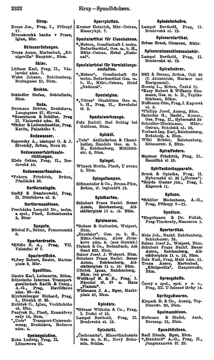 Compass. Kommerzieller Teil 1926: Tschechoslowakei. - Page 2414