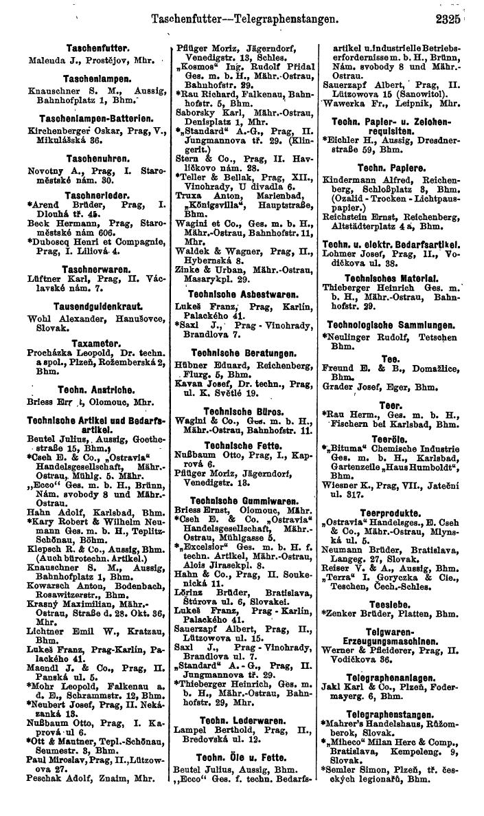 Compass. Kommerzieller Teil 1926: Tschechoslowakei. - Page 2417