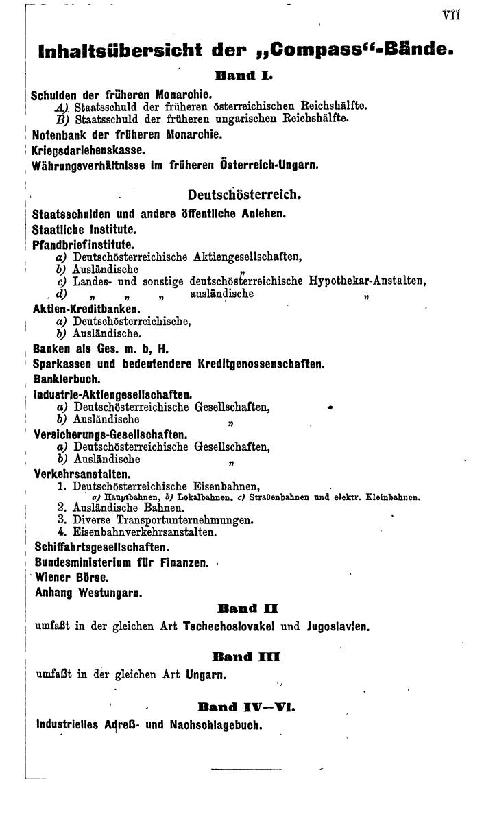Compass. Finanzielles Jahrbuch 1921: Österreich. - Seite 13