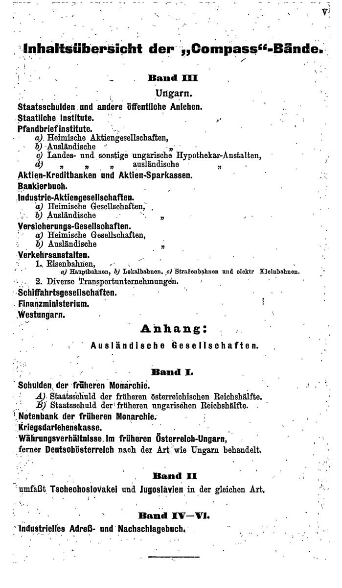 Compass. Finanzielles Jahrbuch 1921: Ungarn. - Seite 9