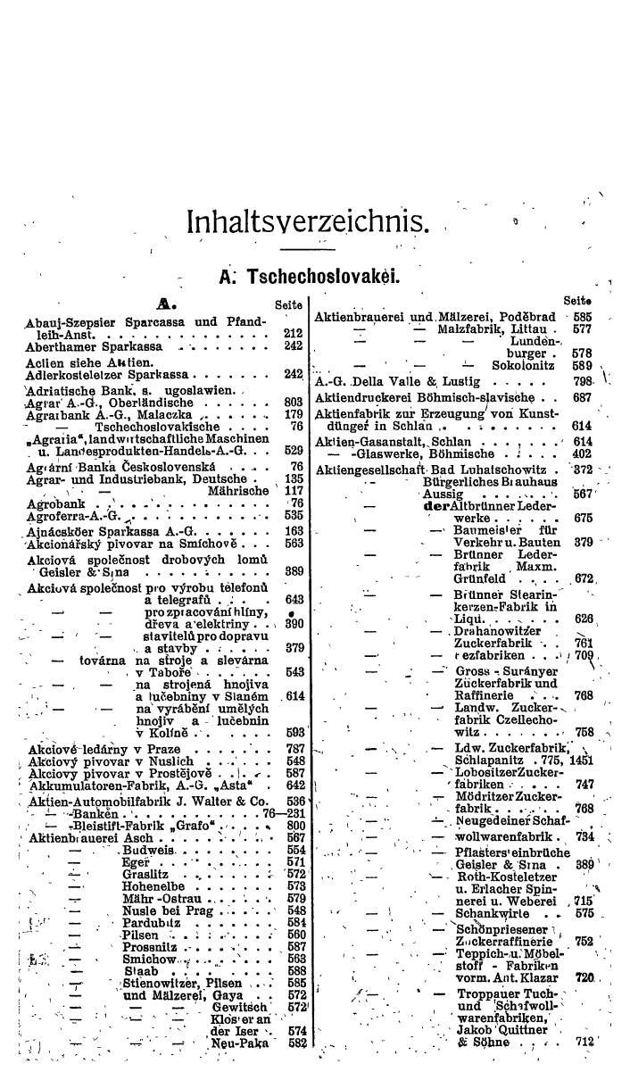 Compass. Finanzielles Jahrbuch 1922: Tschechoslowakei, Jugoslawien. - Seite 13