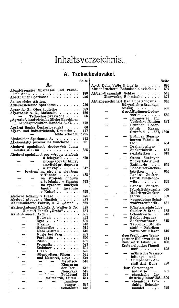 Compass. Finanzielles Jahrbuch 1921: Tschechoslowakei, Jugoslawien. - Seite 13
