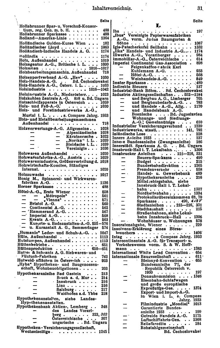 Compass. Finanzielles Jahrbuch 1934: Österreich. - Seite 35