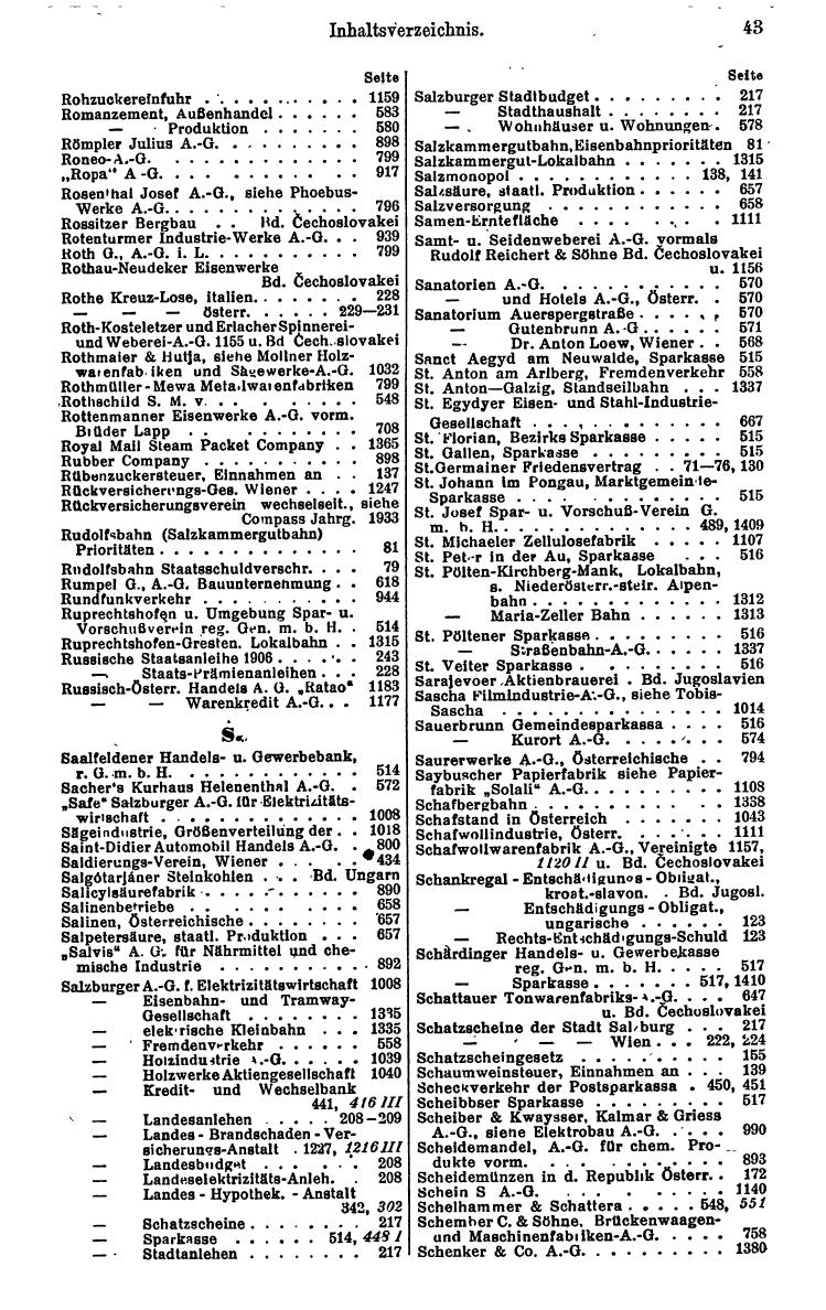 Compass. Finanzielles Jahrbuch 1934: Österreich. - Seite 47
