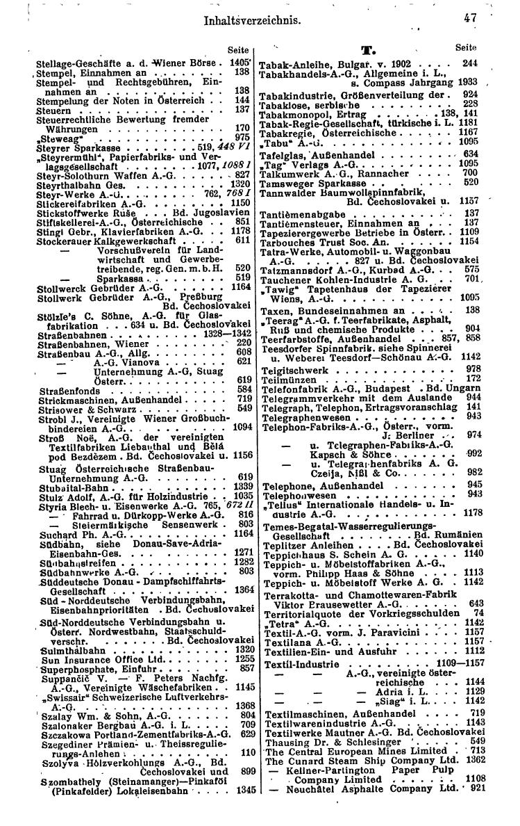 Compass. Finanzielles Jahrbuch 1934: Österreich. - Seite 51