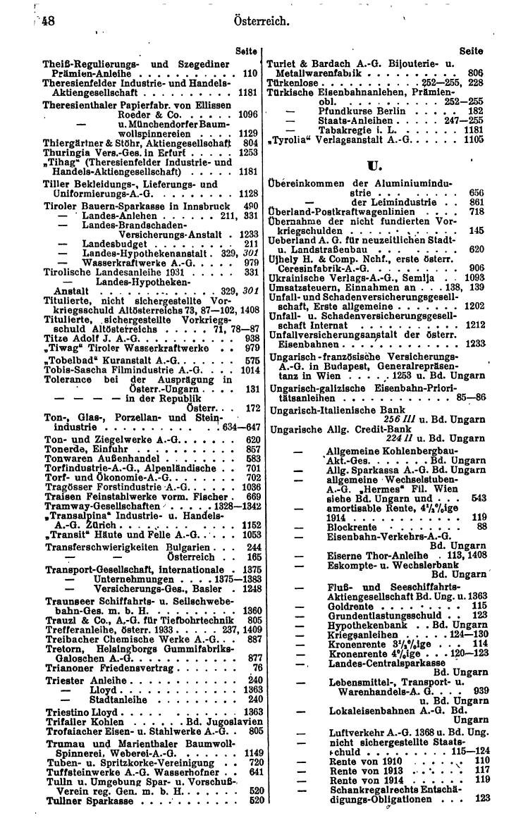 Compass. Finanzielles Jahrbuch 1934: Österreich. - Seite 52