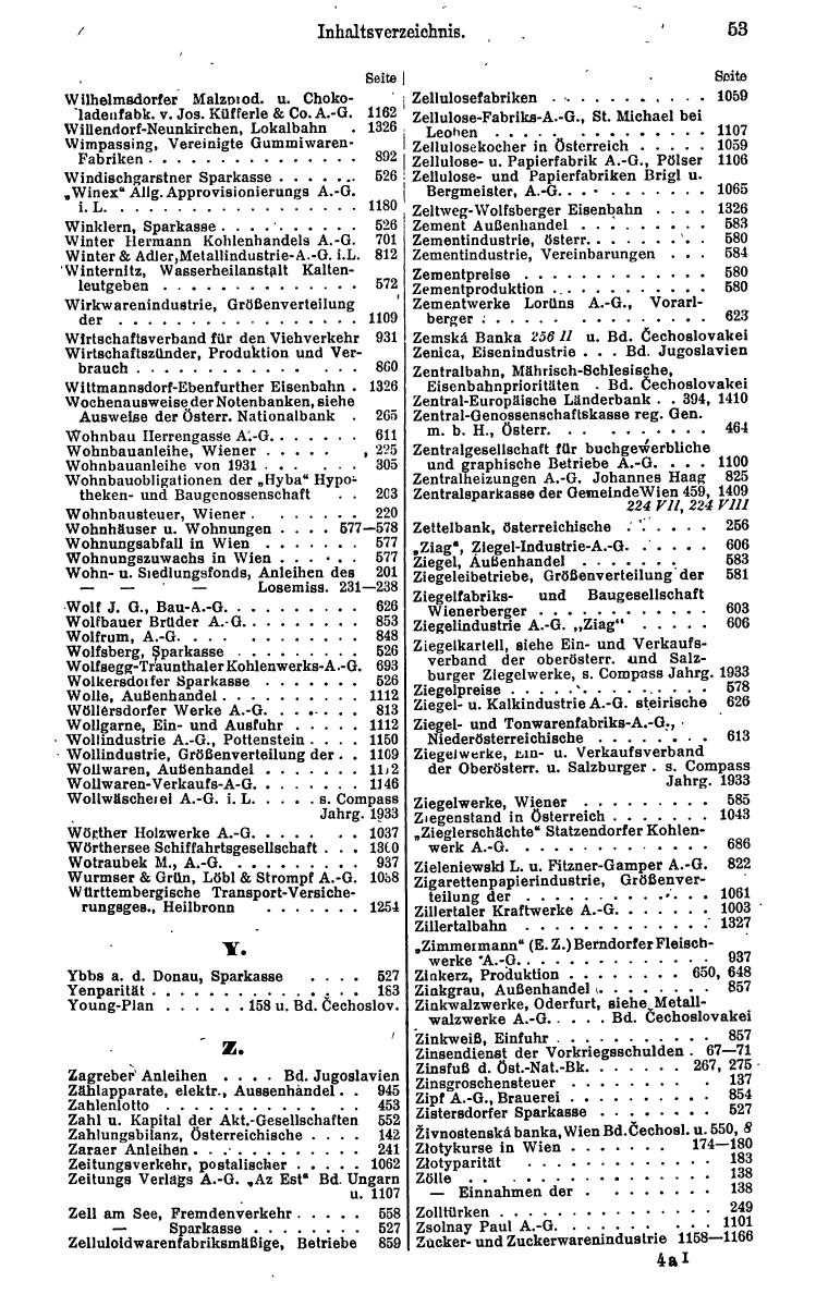 Compass. Finanzielles Jahrbuch 1934: Österreich. - Seite 57