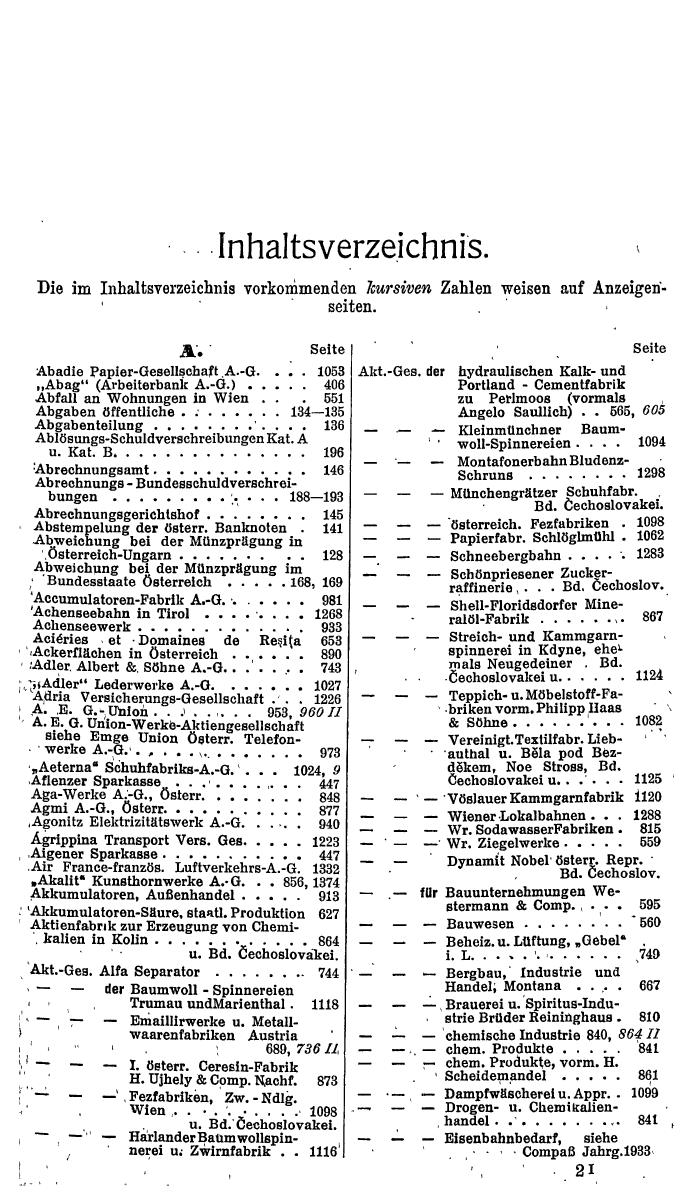 Compass. Finanzielles Jahrbuch 1935: Österreich. - Seite 23