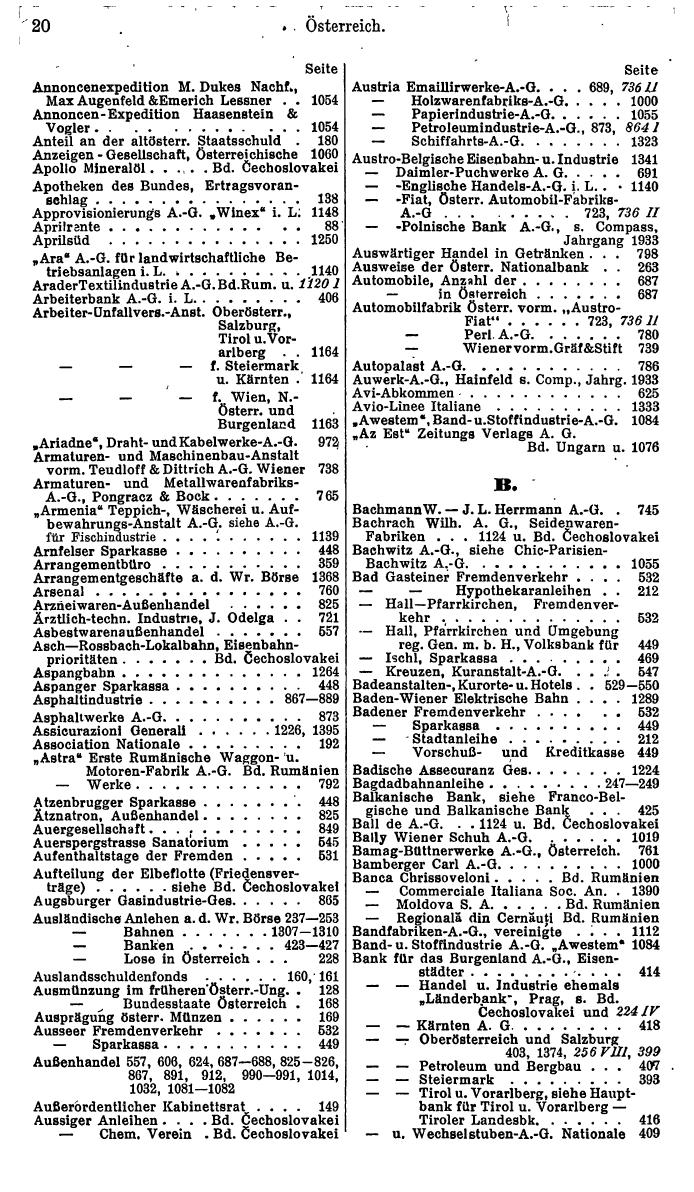 Compass. Finanzielles Jahrbuch 1935: Österreich. - Seite 26