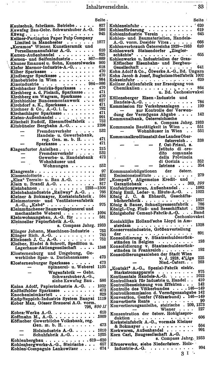 Compass. Finanzielles Jahrbuch 1935: Österreich. - Seite 39