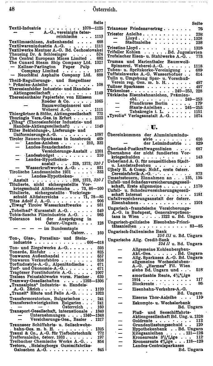 Compass. Finanzielles Jahrbuch 1935: Österreich. - Seite 54