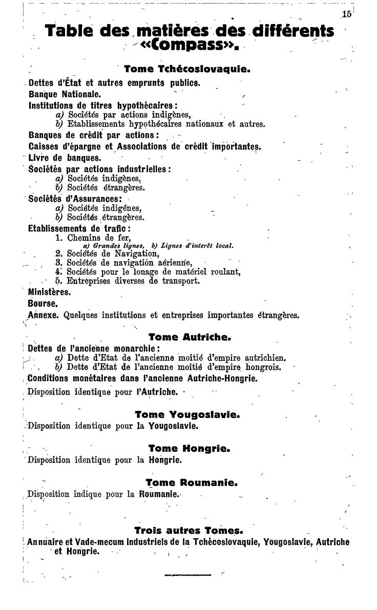 Compass. Finanzielles Jahrbuch 1932: Tschechoslowakei. - Seite 19