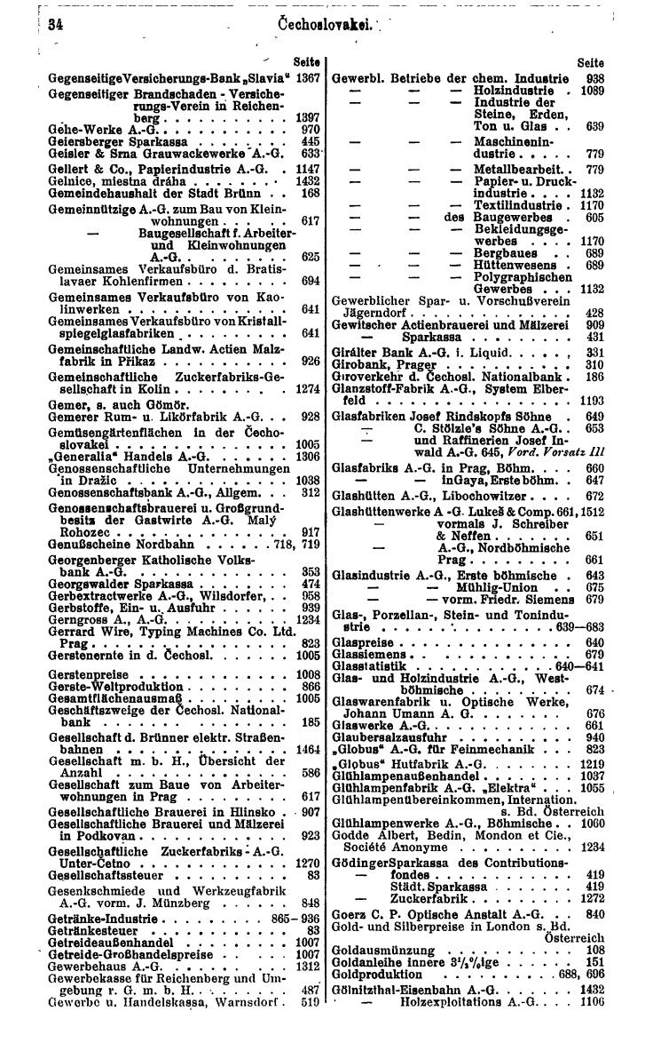 Compass. Finanzielles Jahrbuch 1932: Tschechoslowakei. - Seite 38