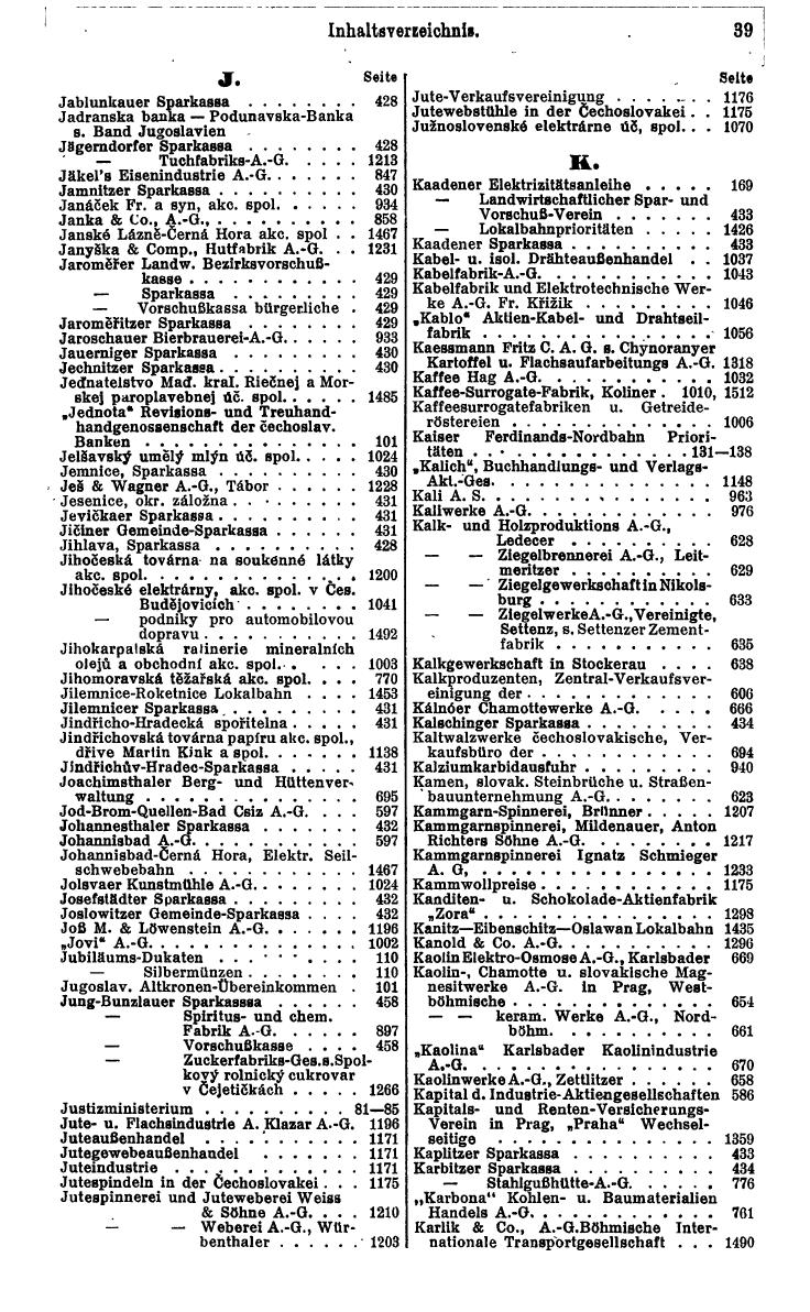 Compass. Finanzielles Jahrbuch 1932: Tschechoslowakei. - Seite 43