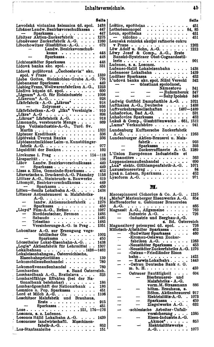 Compass. Finanzielles Jahrbuch 1932: Tschechoslowakei. - Seite 49