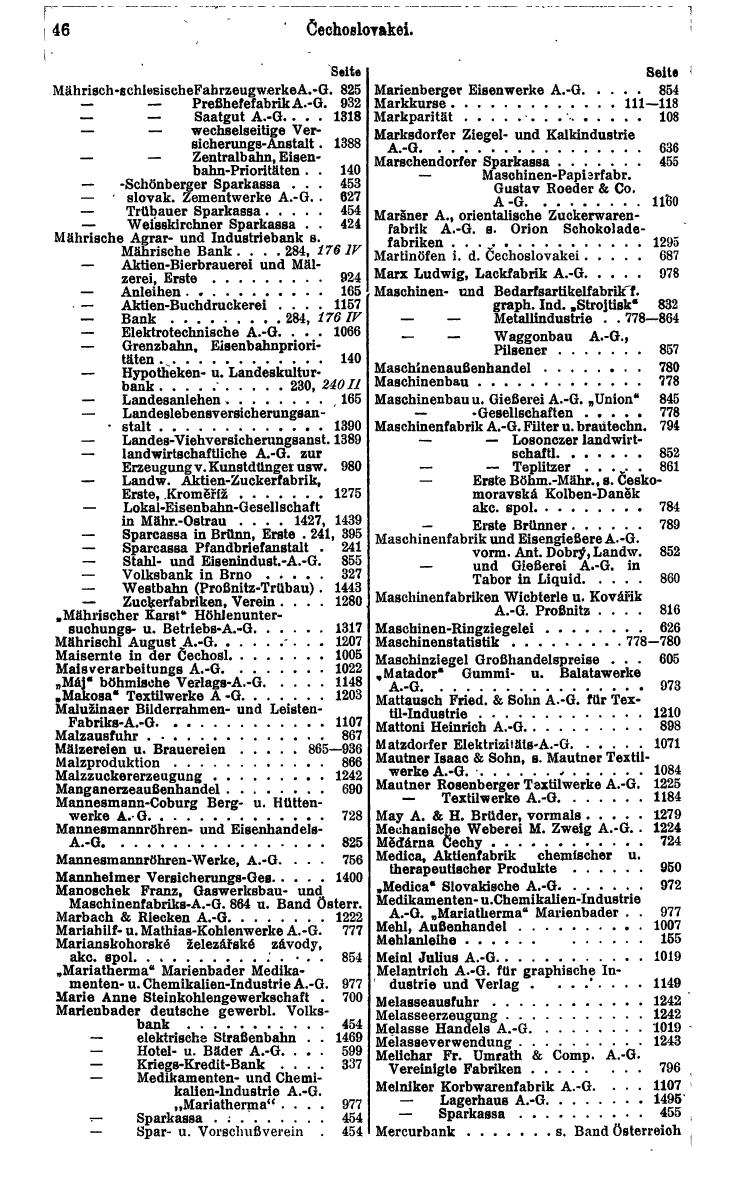 Compass. Finanzielles Jahrbuch 1932: Tschechoslowakei. - Seite 50