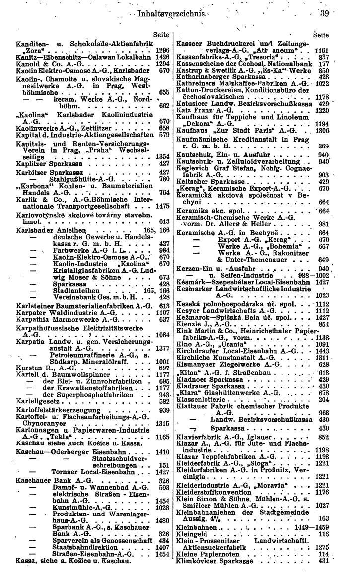 Compass. Finanzielles Jahrbuch 1934: Tschechoslowakei. - Seite 43