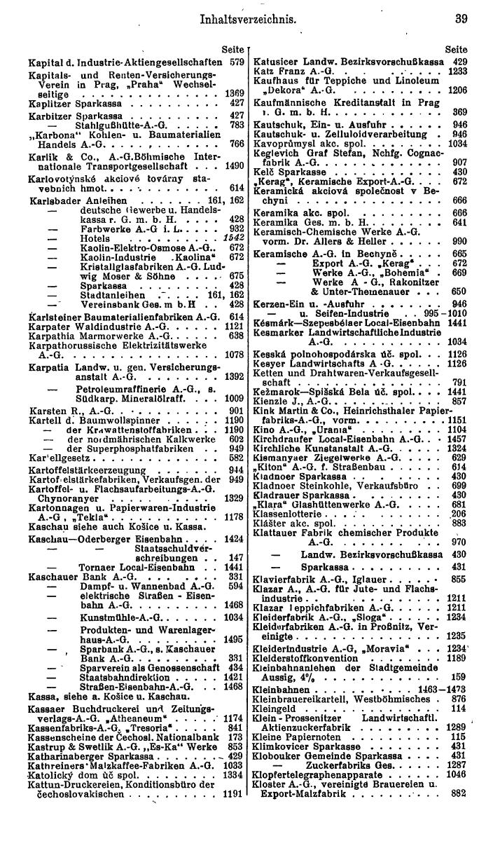 Compass. Finanzielles Jahrbuch 1935: Tschechoslowakei. - Seite 45