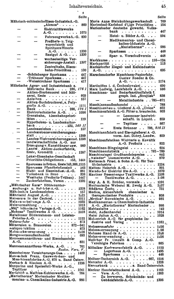 Compass. Finanzielles Jahrbuch 1935: Tschechoslowakei. - Seite 51