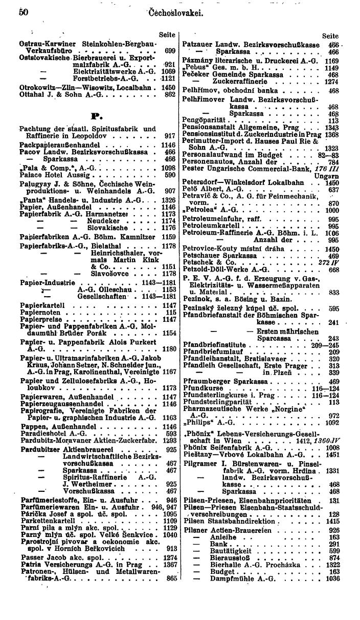 Compass. Finanzielles Jahrbuch 1935: Tschechoslowakei. - Seite 56