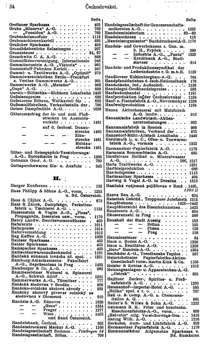 Compass. Finanzielles Jahrbuch1936: Tschechoslowakei. - Seite 38