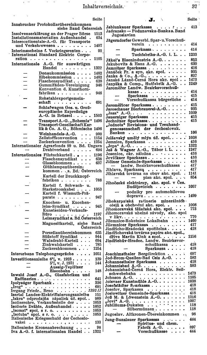 Compass. Finanzielles Jahrbuch1936: Tschechoslowakei. - Seite 41